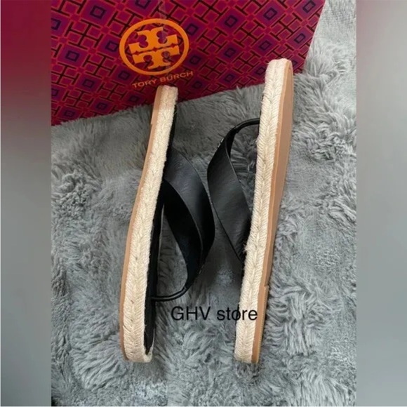 Tory Burch Quilted Espadrille Thong Sandal - Picture 4 of 7